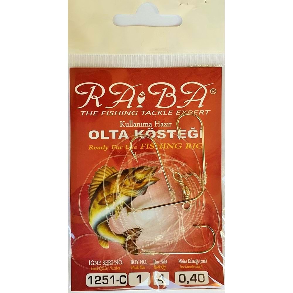 RABA 1251 DÖRT İĞNELİ HAZIR OLTA BEDENİ(HIRSIZLI) 5 li paket