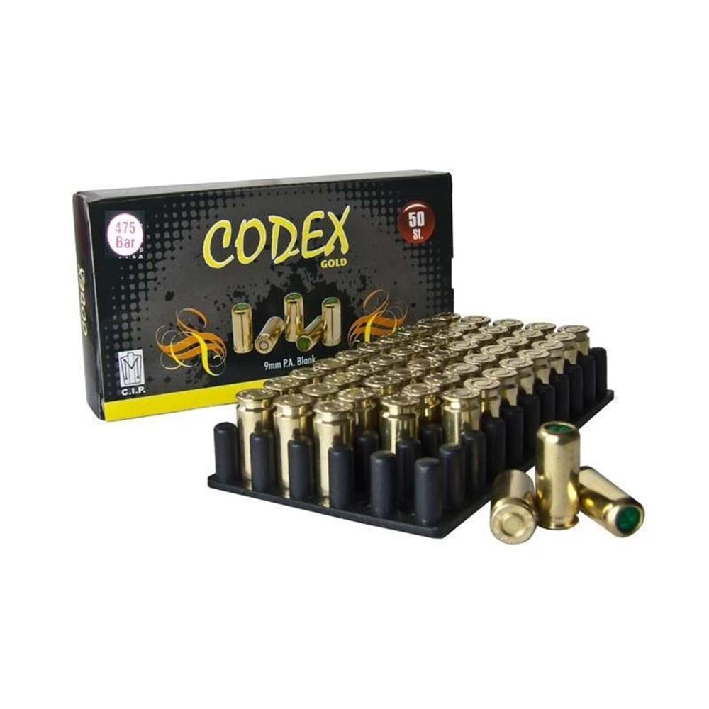 ÖZKURSAN CODEX 500 Bar 9 mm KURU SIKI SES MERMİSİ