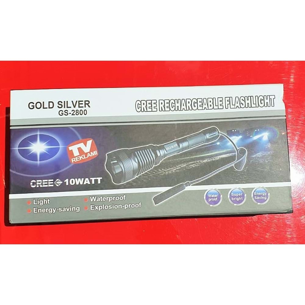 Gold Silver GS-2800 Tüfek Lambası Çift Pilli