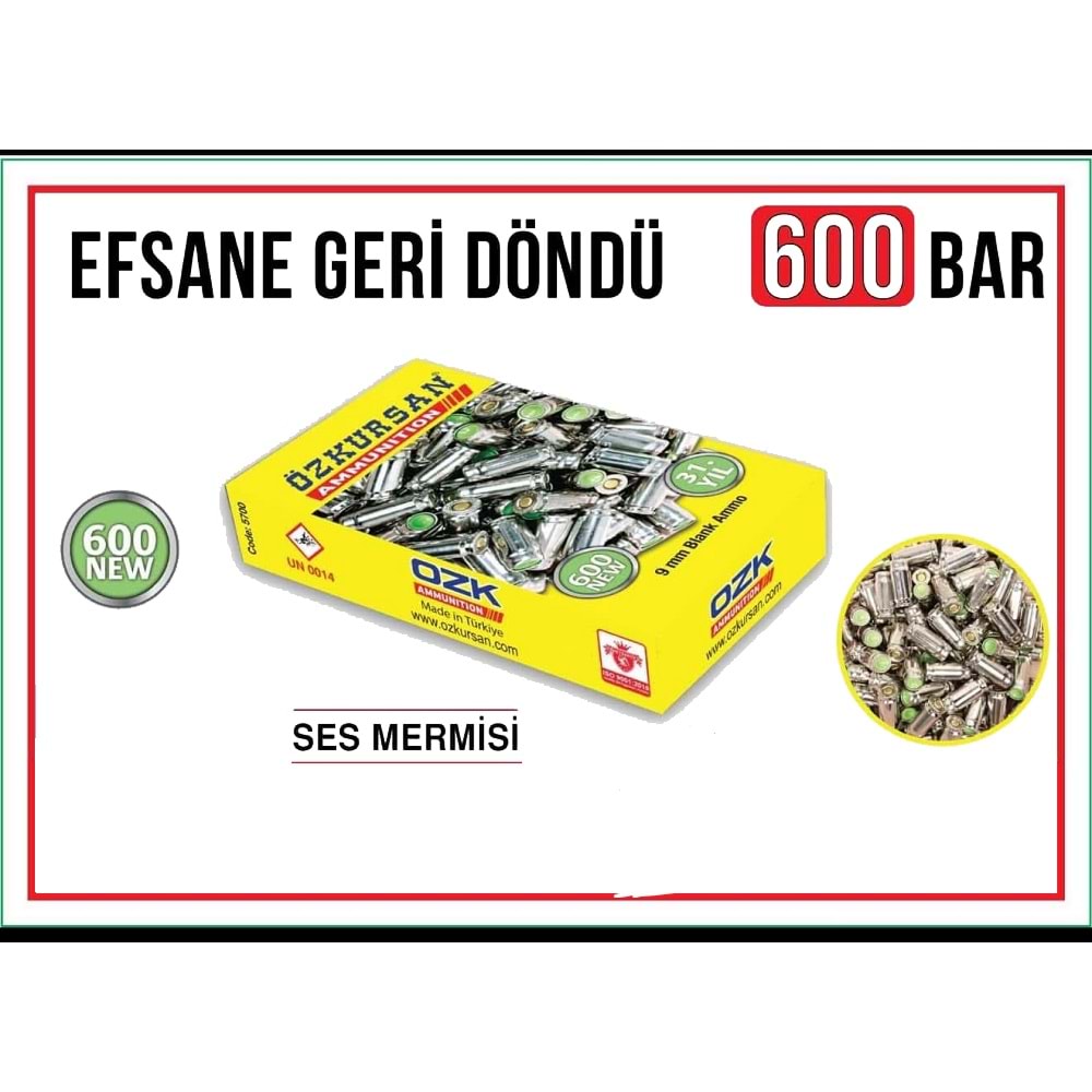 Özkursan Beyaz Ses Mermisi 9 mm
