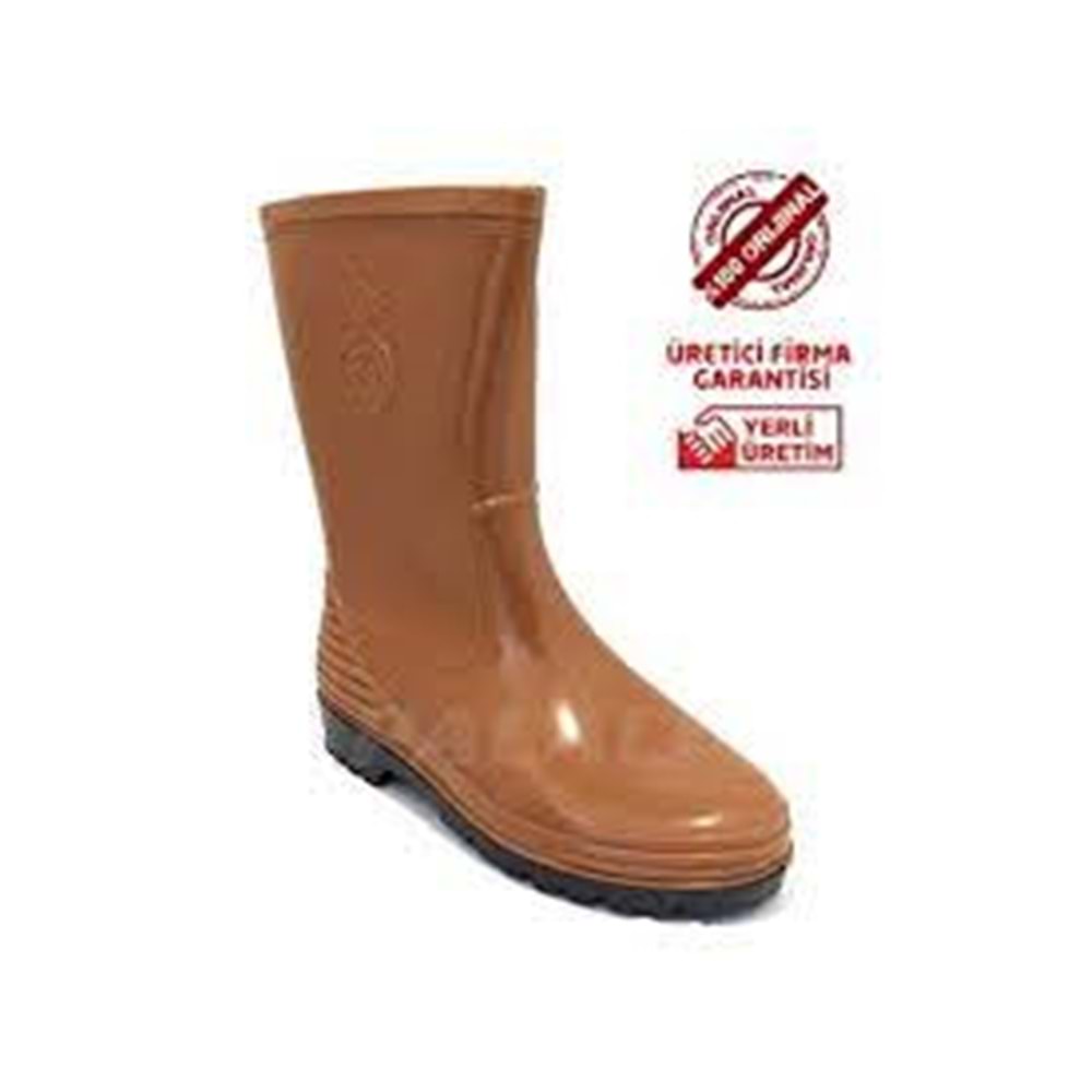 Palalı PVC Delrey Çizme 30 cm konç