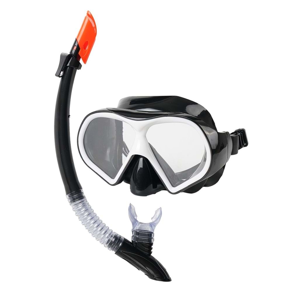 Samurai M 2000 Vega Maske+SN0001 Şnorkel set Siyah