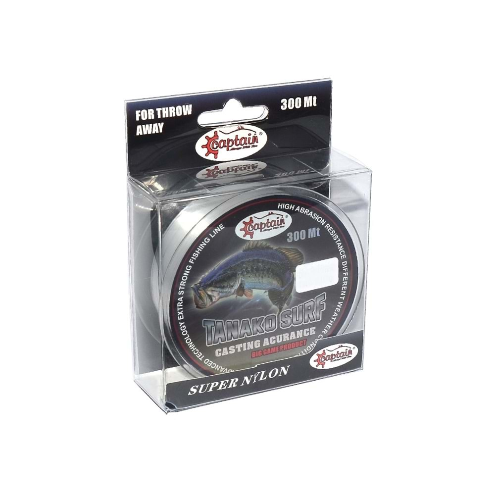 Captain Tanako Surf 300mt Monofilament Misina Beyaz 0.40 mm