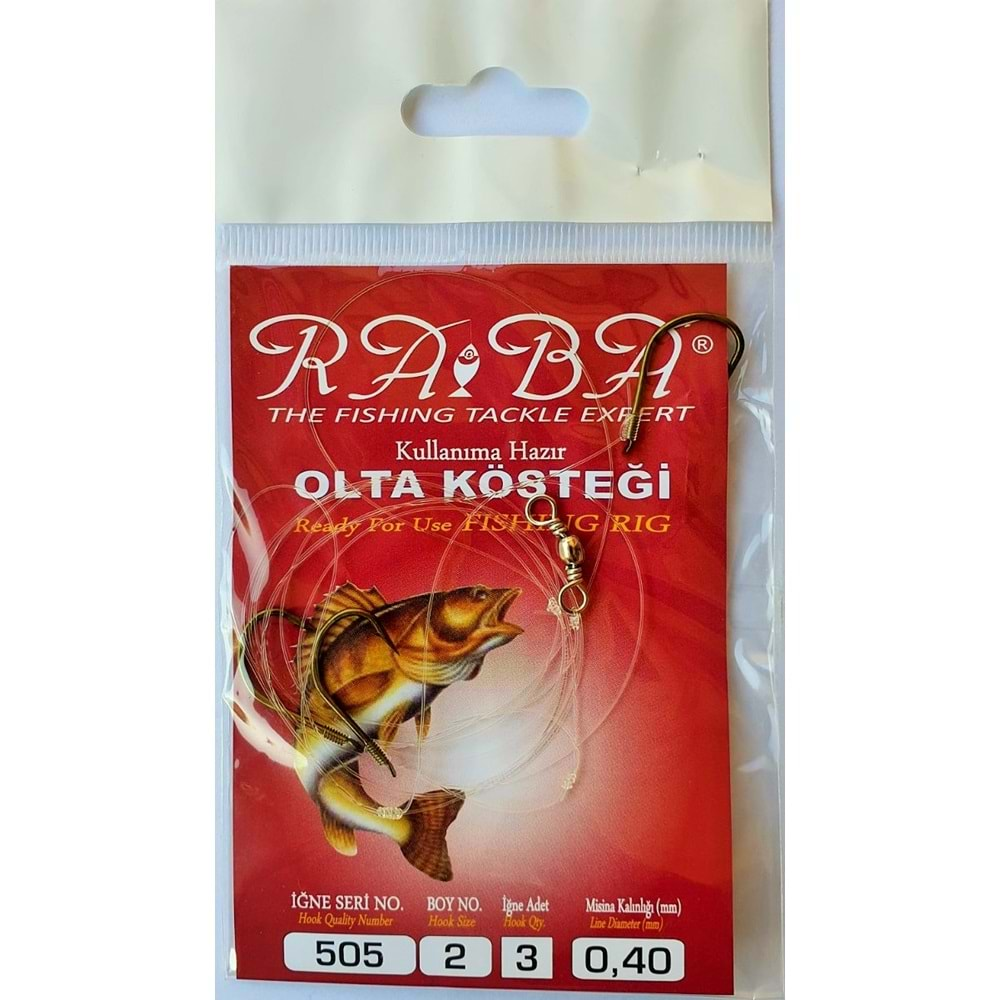 RABA 505 ÜÇ İĞNELİ HAZIR OLTA BEDENİ(HIRSIZLI) 5 li paket