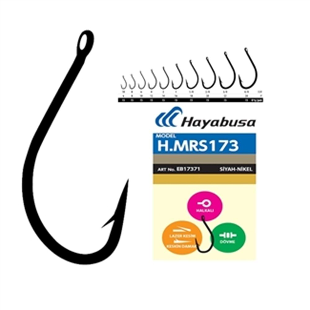 HAYABUSA HMRS 173 BLACK NICKEL İĞNE 15 Lİ N0: 1/0