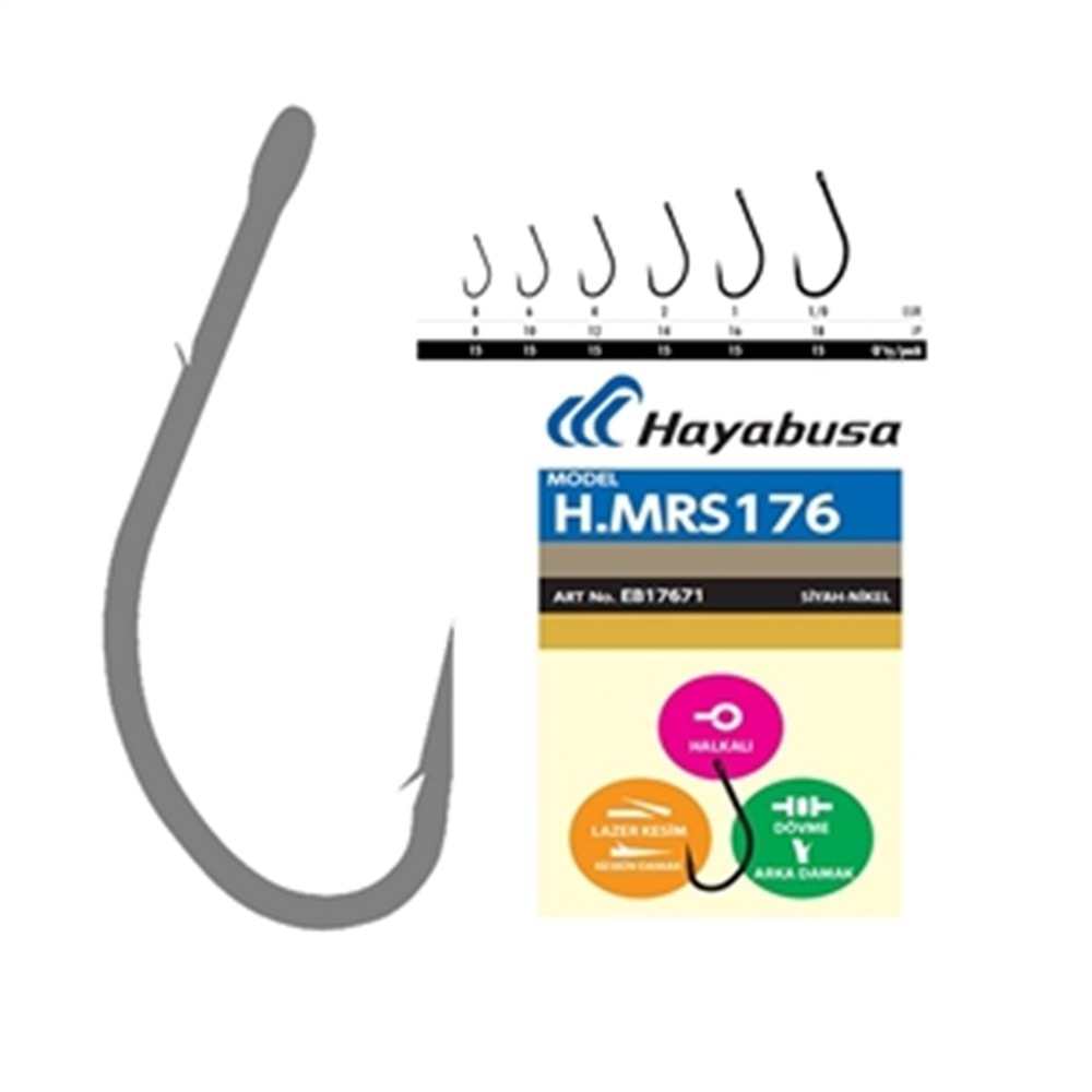 HAYABUSA HMRS 176 NICKEL DELİKLİ İĞNE 15 Lİ N0: 2