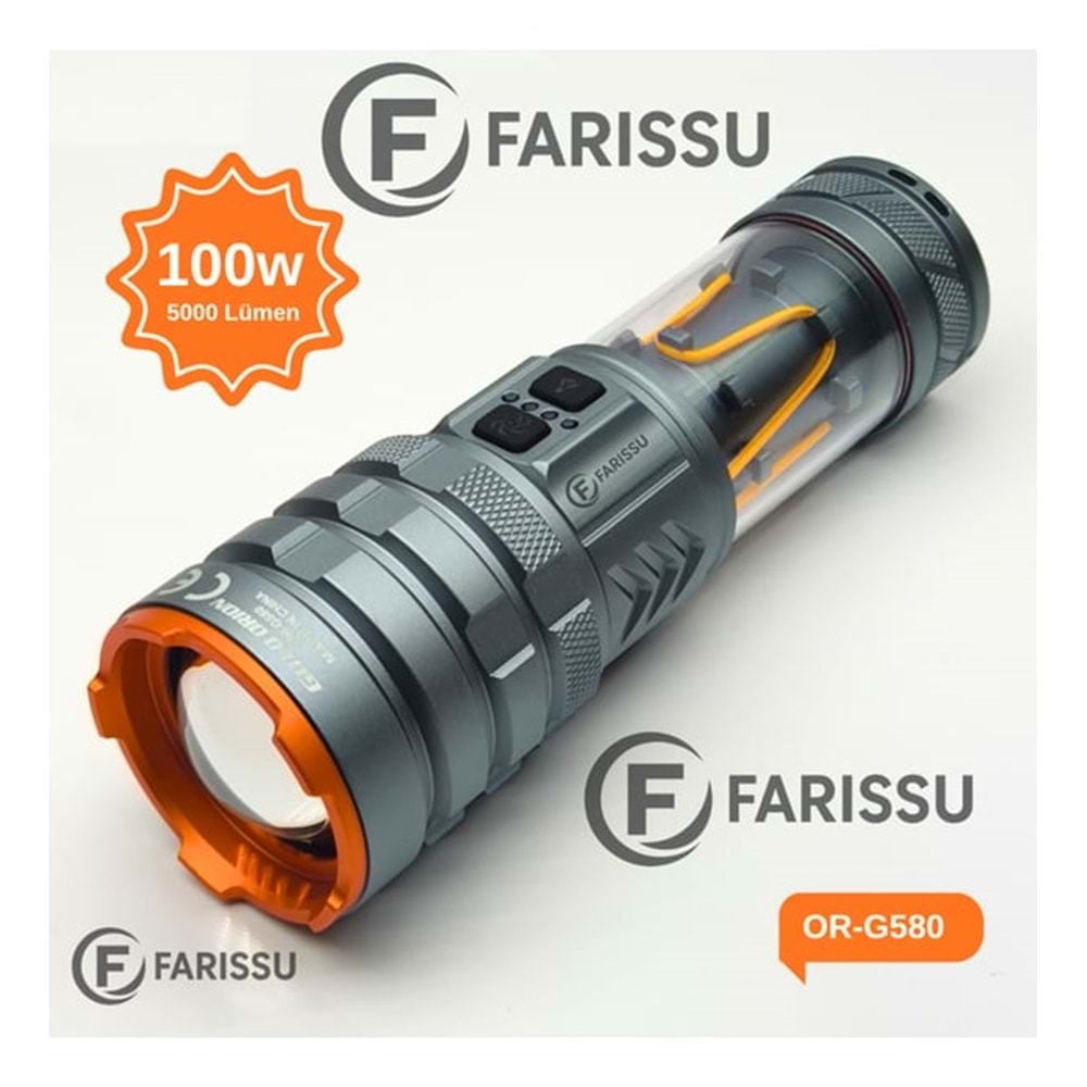 Gold Orion OR-G580: 100W, 5000 Lümen Şarj Edilebilir Lamba