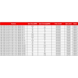 Youvella 1405 Kısa Pala Dövme Çapraz Olta İğnesi 100'lü Kutu Bronz