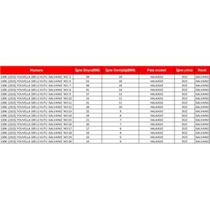 Youvella 1306 Paragat İğnesi Palalı 100'lü Kutu Galvaniz İğne