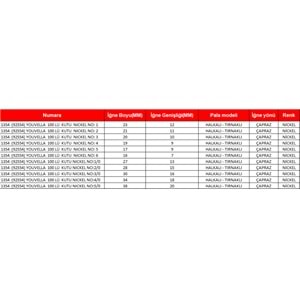 Youvella 1354 Delikli Tırnaklı Papağan Olta İğnesi 100'lü Kutu Nikel