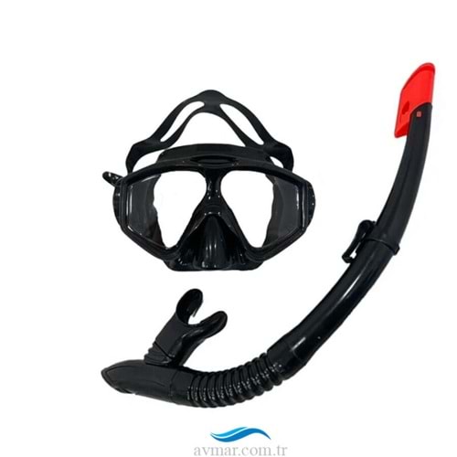 Apnea Miami Siyah Maske Şnorkel Set