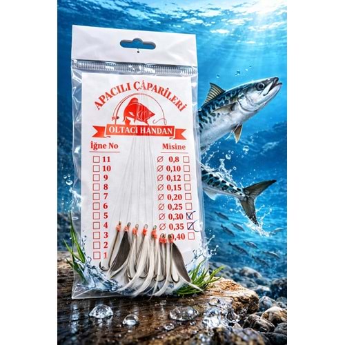 Apachi Kaz Tüyü Çapari 10 Lu İğne No : 5