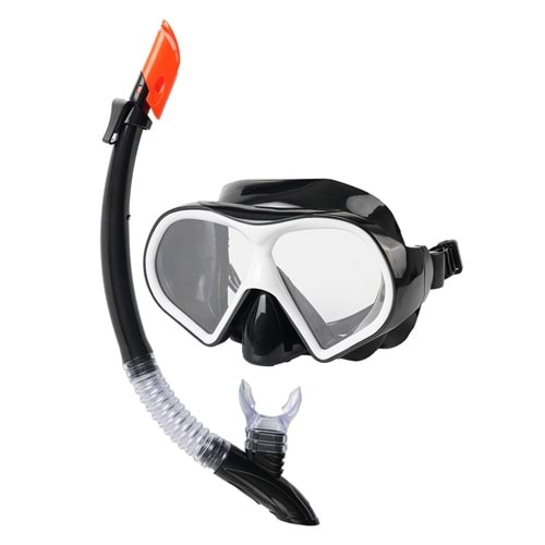 Samurai M 2000 Vega Maske+SN0001 Şnorkel set Siyah